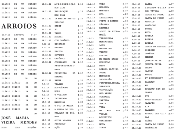 ARROIOS – DIÁRIO DE UM DIÁRIO